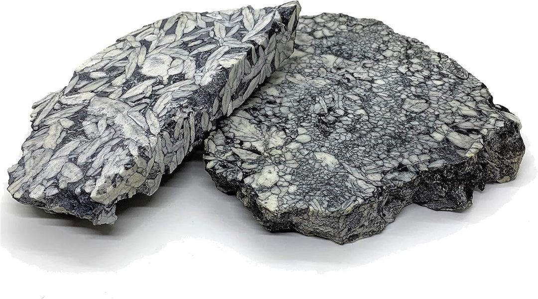 CharpauS Pinolit Platte - Eisblumen-Magnesit Rohsteine - 1 kg