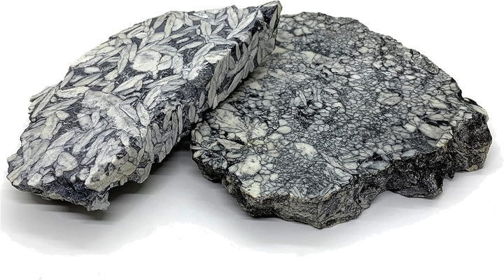 CharpauS Pinolit Platte - Eisblumen-Magnesit Rohsteine - 1 kg