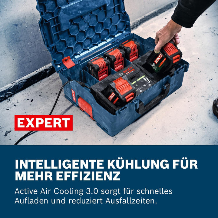 Bosch EXPERT 18V System mobiles, ultraschnelles Parallelladegerät EXAL18V2-320 (inkl. L-BOXX 162)