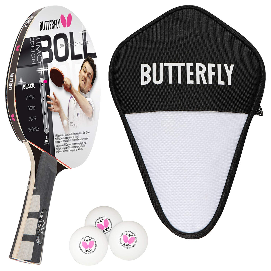 Butterfly® Timo Boll Black 85030 Tischtennisschläger | Tischtennis Racket Bat Profi Wettkampfschläge