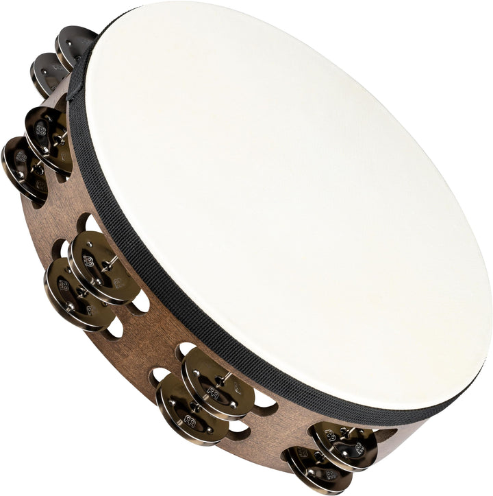 MEINL Percussion Traditional Ziegenfell Holztambourine - 2reihig/ Walnut Brown (TAH2WB)
