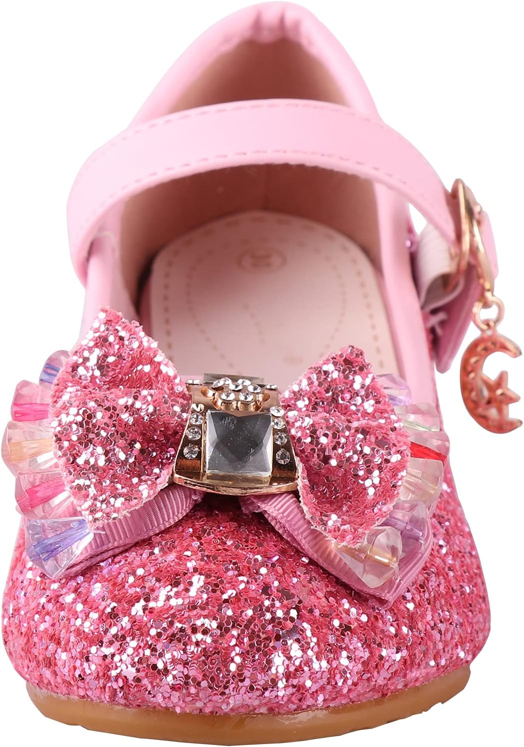 LiUiMiY Prinzessin Schuhe Mädchen Glitzer ELSA Stöckelschuhe mit Absatz Ballerina für Party Karneval