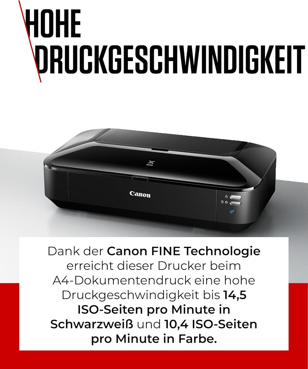 Canon PIXMA iX6850 Drucker Farbtintenstrahl Multifunktionsgerät DIN A3+ (Bürodrucker, Fotodruck, Tex