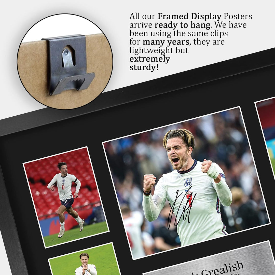 HWC Trading FR A3 Jack Grealish England Geschenke Gedruckt, Signiert Autogramm Bild, Für Fussball-Fa