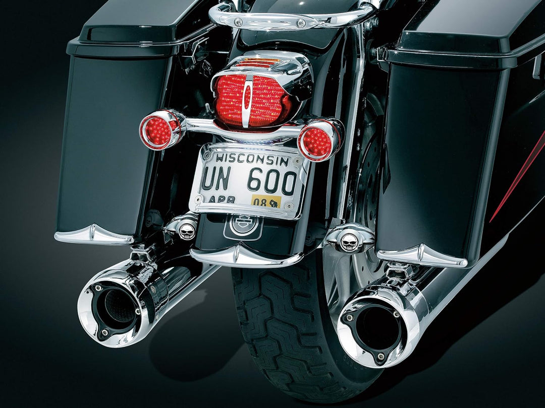 Kuryakyn 8640 Motorradzubehör: Hinterer Kotflügel-Akzentspitze für Harley-Davidson 2002–08 Motorräde