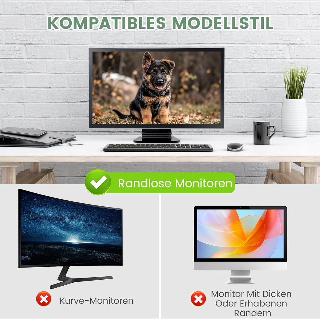 EliWhale Abnehmbare Sichtschutzfolie für 31,5-32 Zoll 16:9 Monitor, Hängender Datenschutzfilter mit