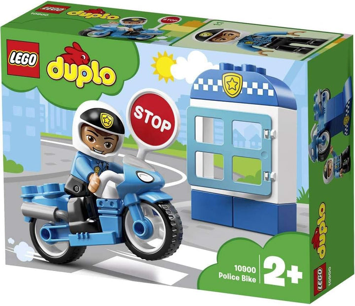 LEGO 10900 DUPLO Polizeimotorrad, Polizei Spielzeug ab 2 Jahre mit Motorrad und Polizistenfigur, Bau