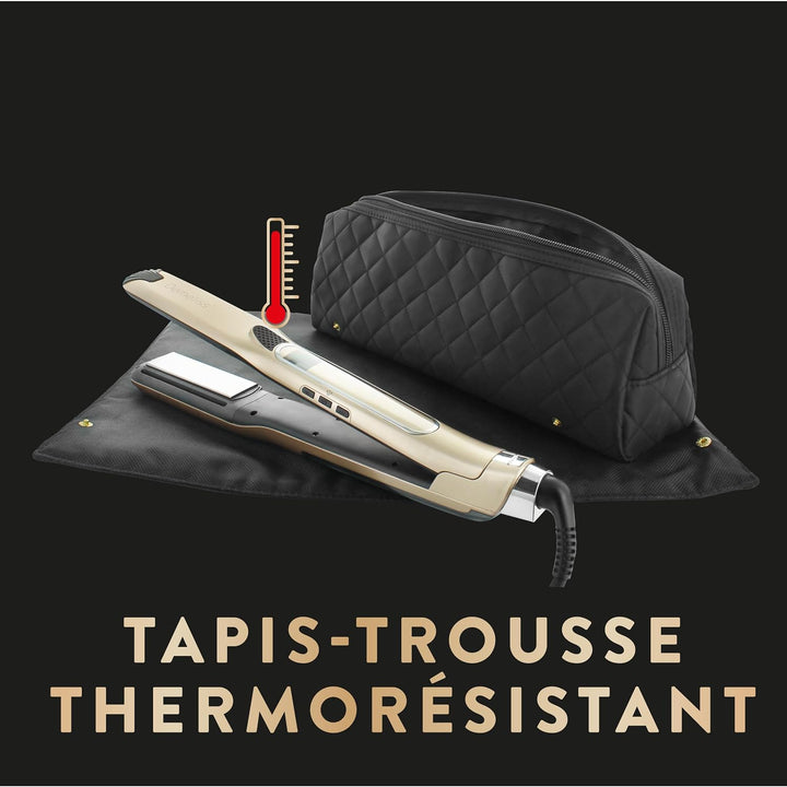 Demeliss Matte &amp; Etui für Glätteisen – Hitzebeständig 2-in-1 – Kompatibel mit Demeliss TITANIUM, ONE