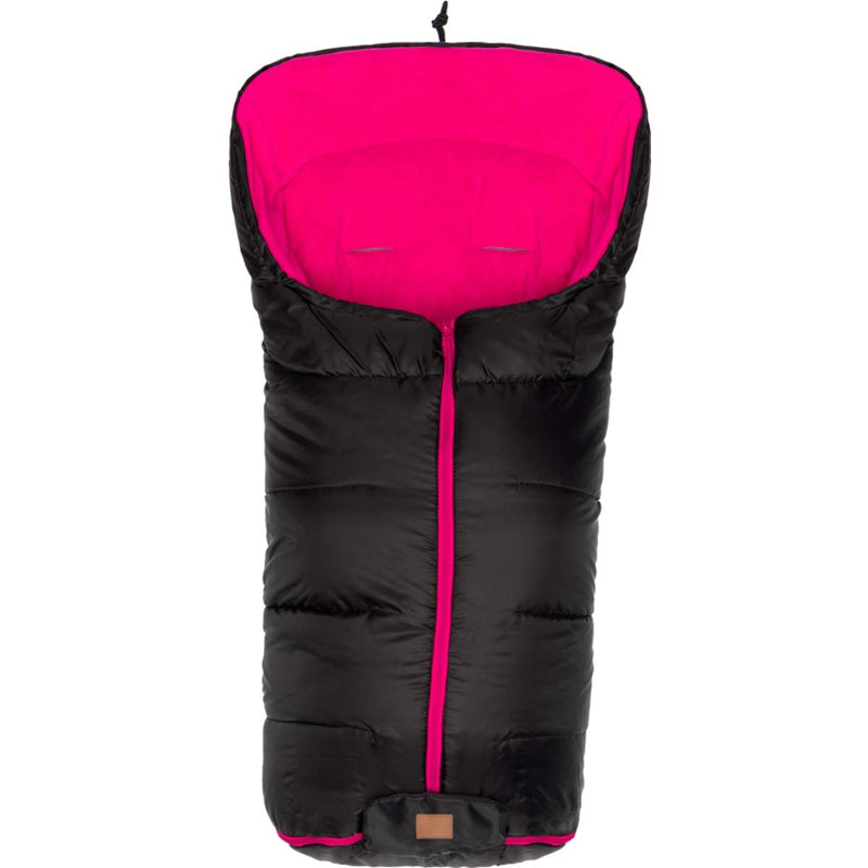 Winterfusssack ECO BIG für Buggy Kinderwagen Jogger Fusssack (SCHWARZ/PINK), Schwarz/Pink