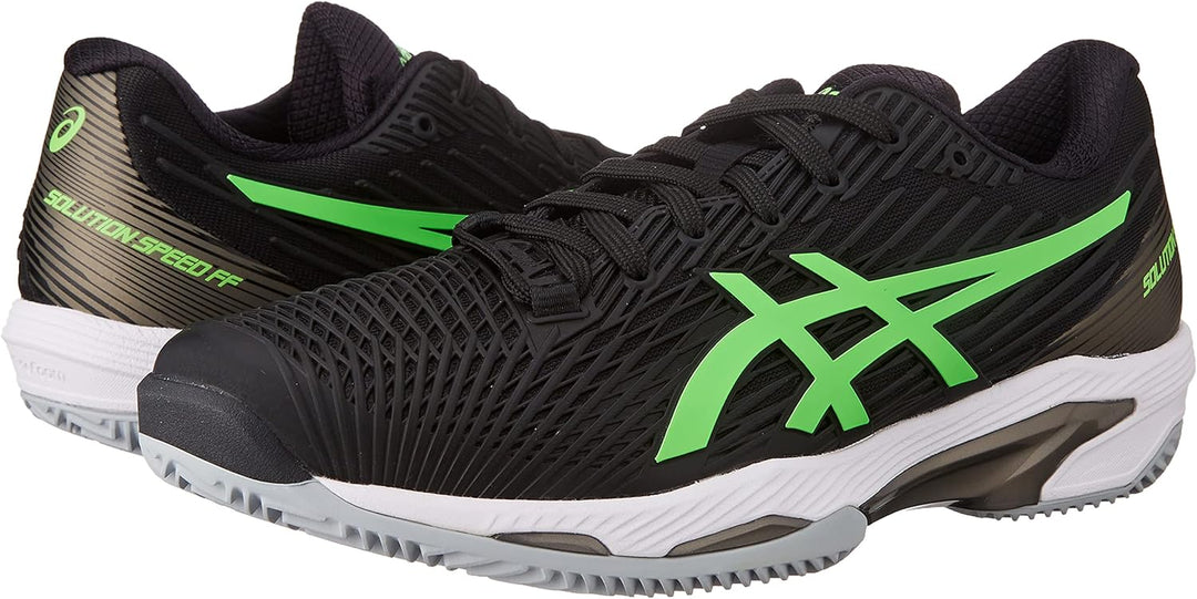 ASICS Solution Speed FF 2 Clay Tennisschuh für Schnelle Plätze für Männer Schwarz Hellblau 39 EU Sch