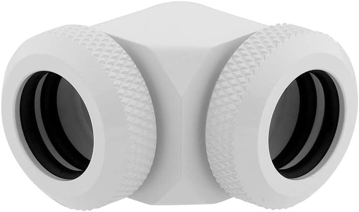 Corsair Hydro X Series, XF Hardline, 90° Anschluss mit AD 12 mm, Doppelpack, Weiss 12mm (90 Grad) We