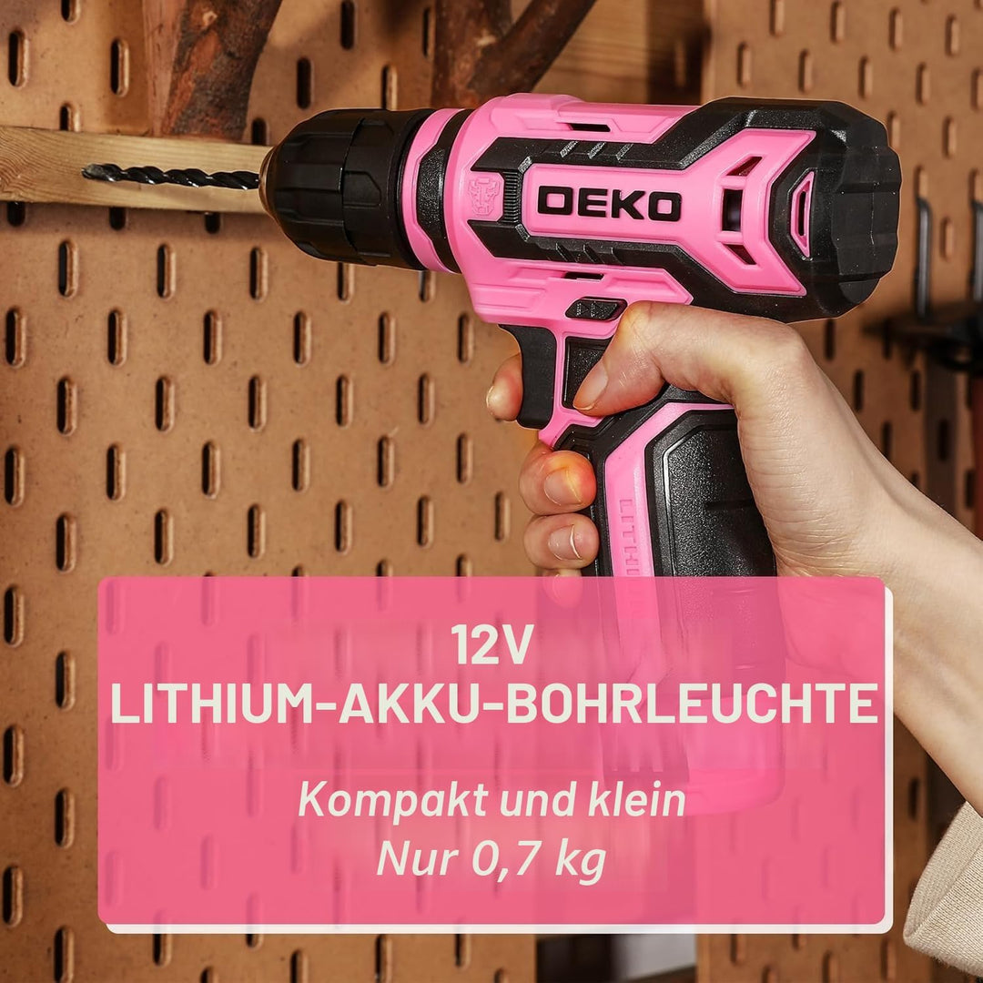 DEKO Werkzeugkoffer Gefüllt, 133-teilig Werkzeug Set für Reparaturen im Haushalt und Heimwerken, mit