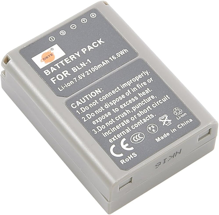 DC133E Reise Ladegerät + DSTE（2 Pack） Ersatz Batterie Kompatibel für Olympus BLN-1 E-M1 E-M5 OM-D Pe
