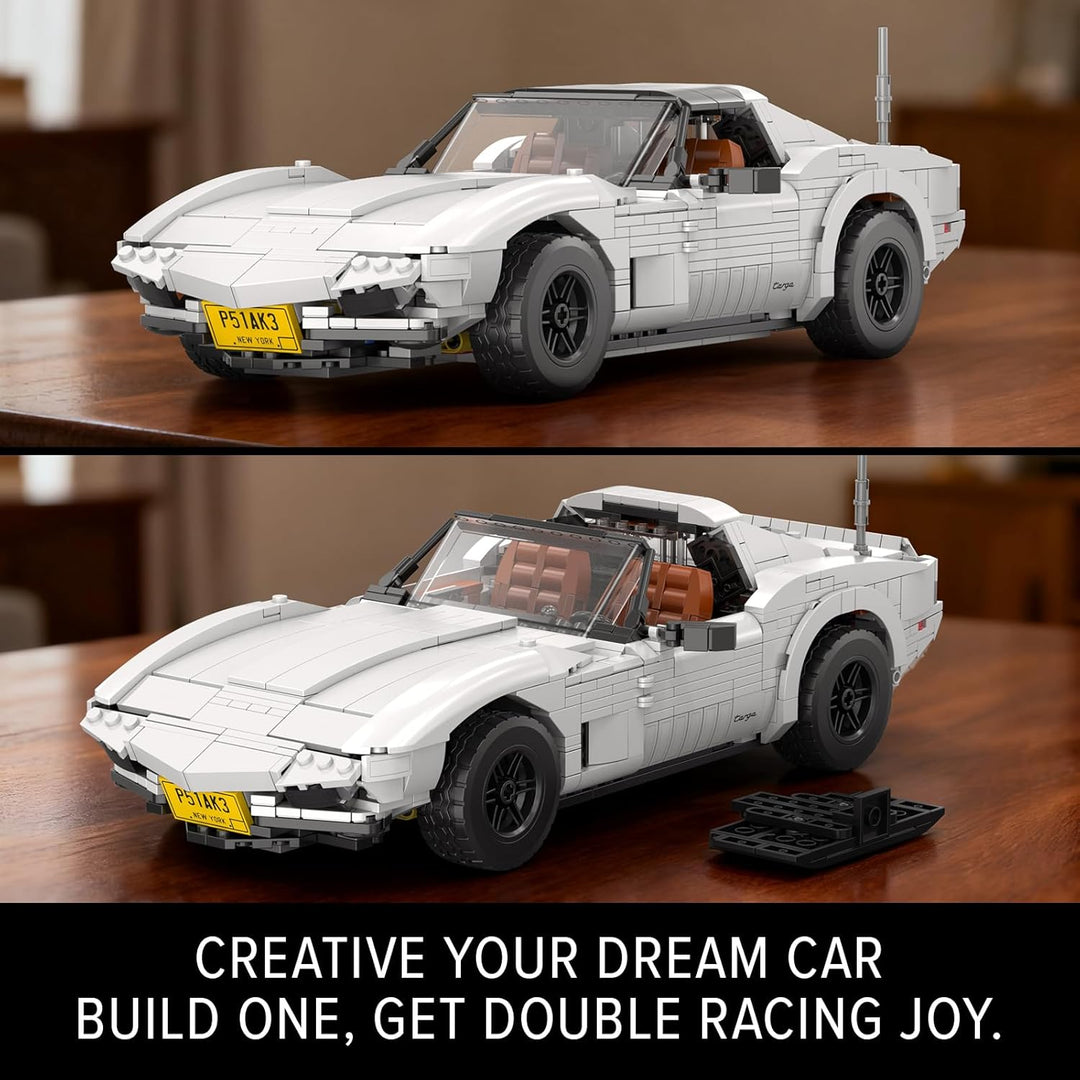 Mould King TechnikAuto Spielzeugauto-Modellbausatz,10198 MOC Sportwagen Bauset,Rennwagen-Bauset Moto