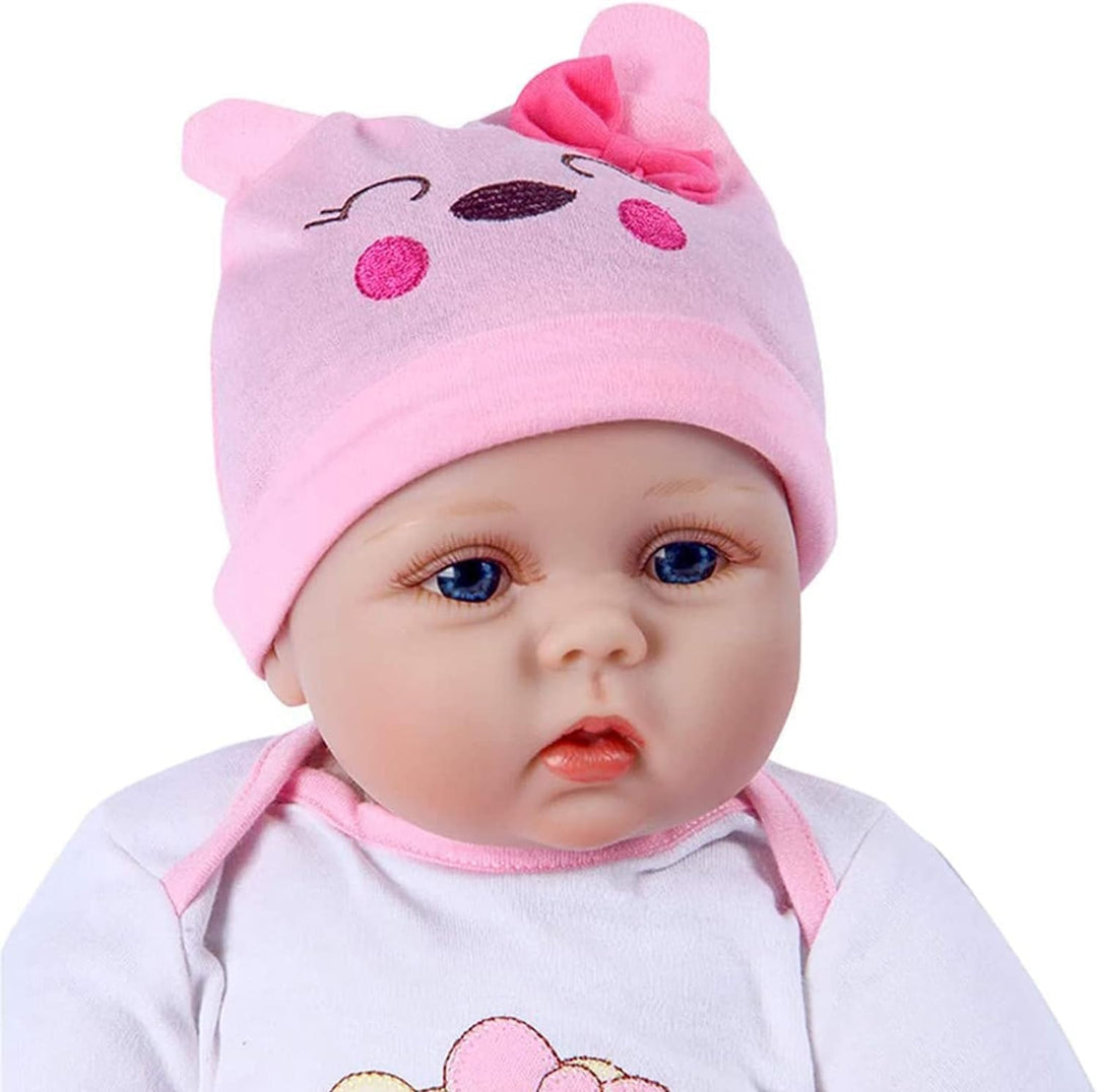 ZIYIUI 55cm 22Zoll Reborn Babypuppe wie Echtes Baby Weiche Silikon Vinyl echt Babypuppen Lebensechte