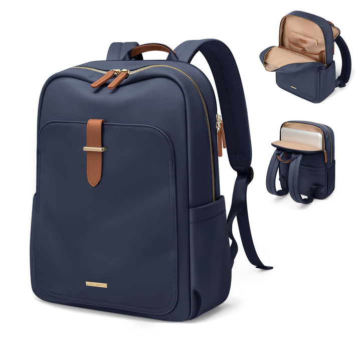 Rucksack Damen Herren Elegant, 17.3 Zoll Laptop Rucksack Wasserdicht mit Laptopfach, Business Laptop