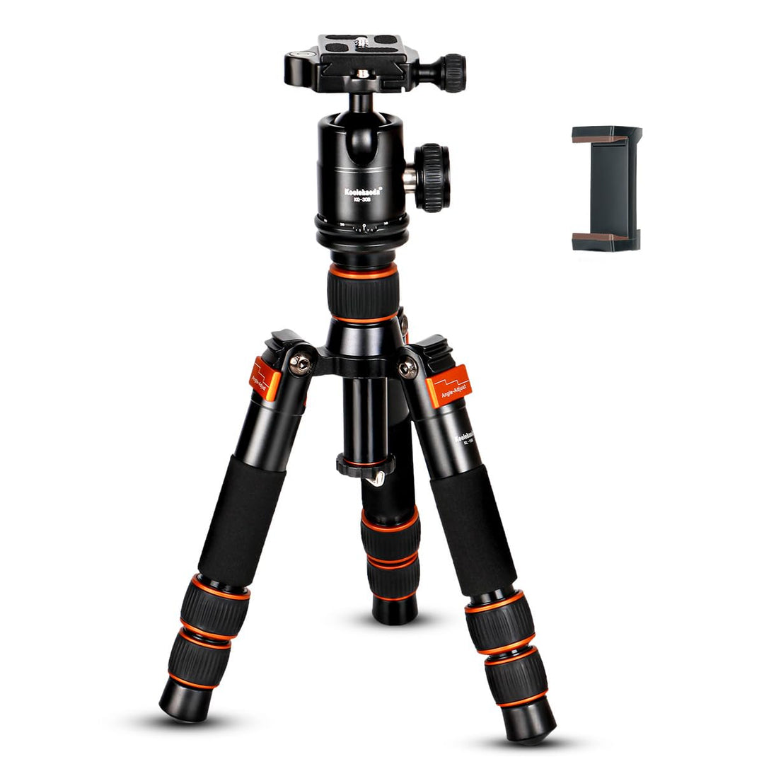Koolehaoda Mini Stativ Kamera 55cm Aluminium Kompaktes kleines Tischstativ Reisestativ mit 360° Kuge