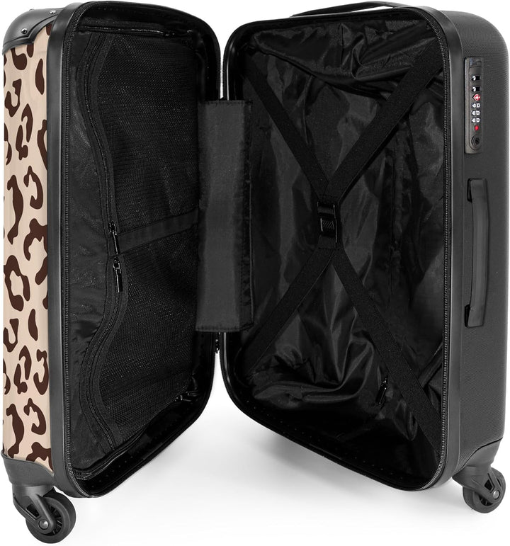 NoBoringSuitcases.com® Reisekoffer 67cm 72L Personalisiert - Grosser Hartschalenkoffer mit Rollen, L