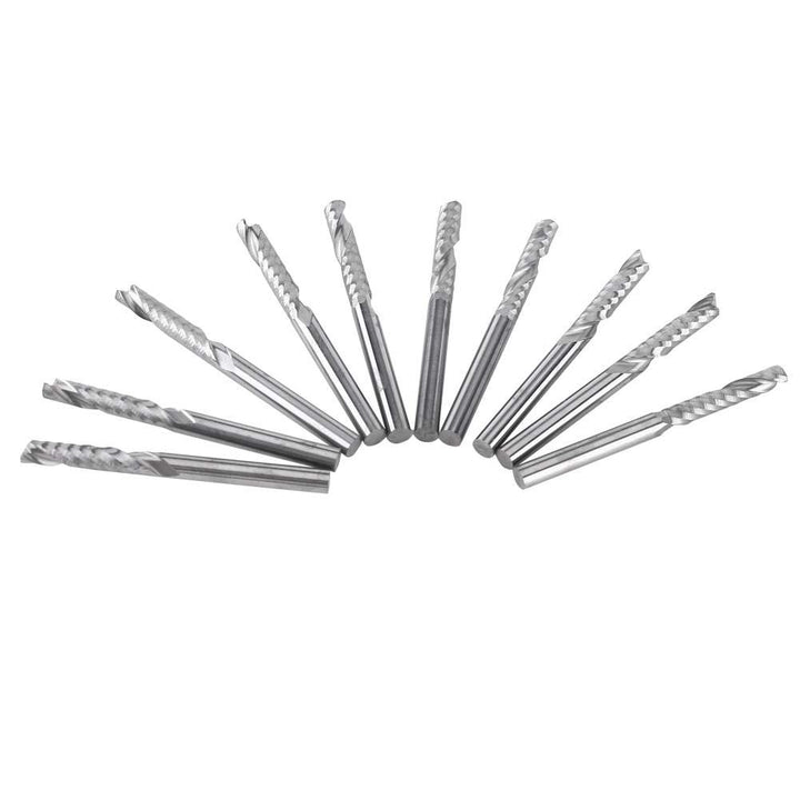 10 Stücke Hartmetall Spiral-fräser Einzelne Flöte Fräser CNC Fräser 4mm Schaft Zubehör Werkzeuge MEH
