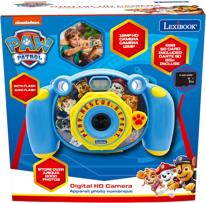 Lexibook DJ080PA Paw Patrol-Kinder-Digitalkamera mit Foto-und Videofunktion, Spiele, Blau/Gelb, Paw