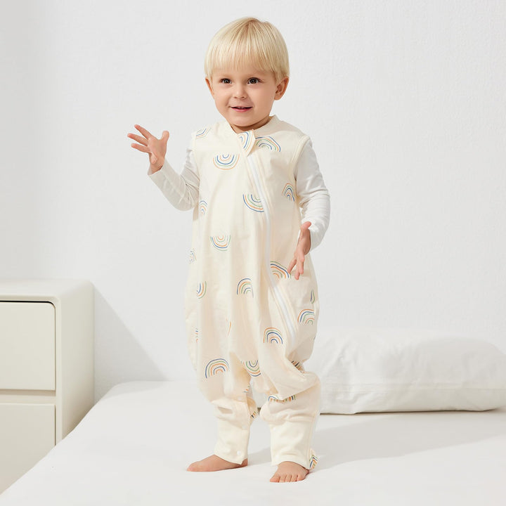 Duomiaomiao Baby Sommerschlafsack, Schlafsack mit füssen 0.5 tog, Dünne Sommer Schlafsack mit füssen