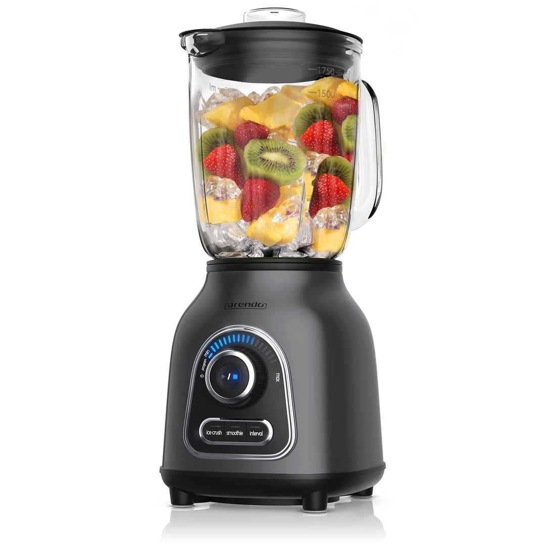 Arendo - Standmixer Edelstahl - Hochleistungsmixer - 1400 Watt - 24.000 U min - Mixer inkl. 1,75 l G