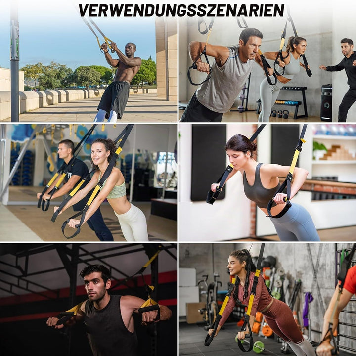 Suspension-Trainingsset, Widerstandstrainer für den ganzen Körper für alle Ebenen, für drinnen und d