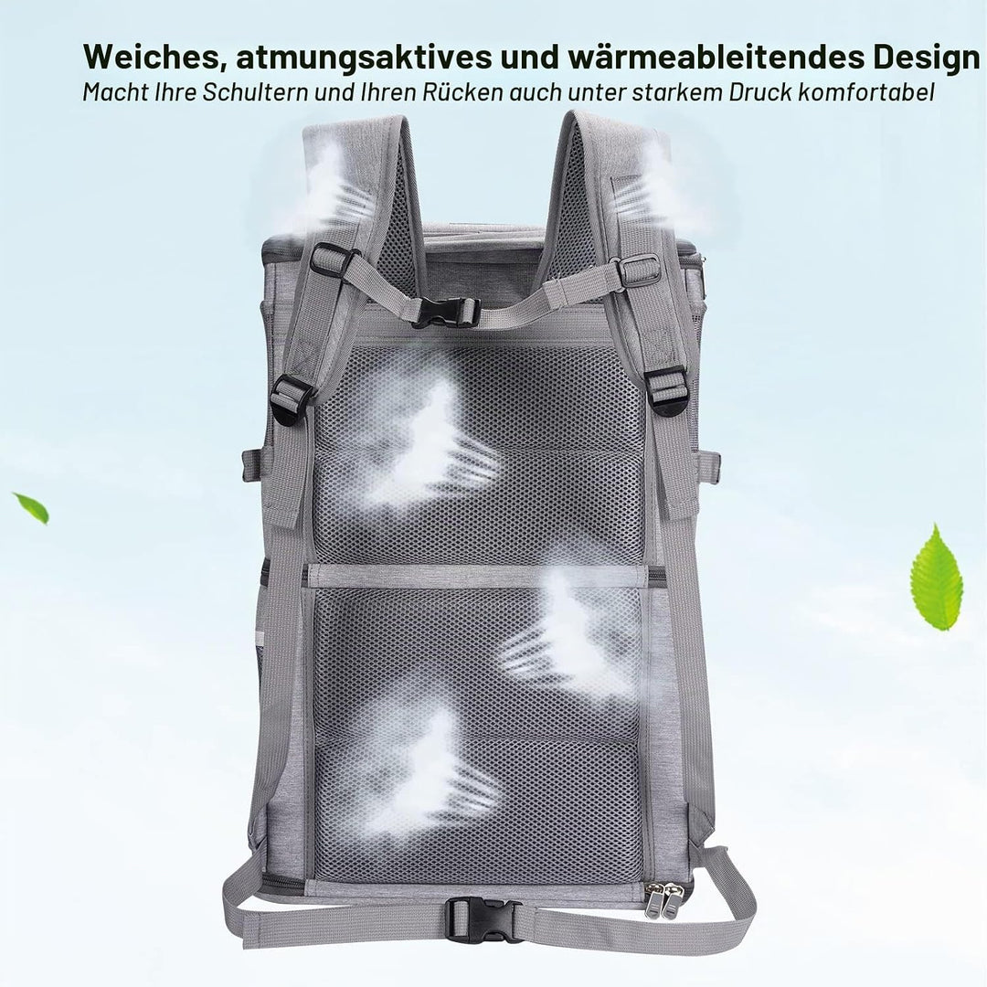VOISTINO 2-in-1 Doppel-Tragetasche für kleine Katzen und Hunde, tragbare Haustier-Reisetasche, super