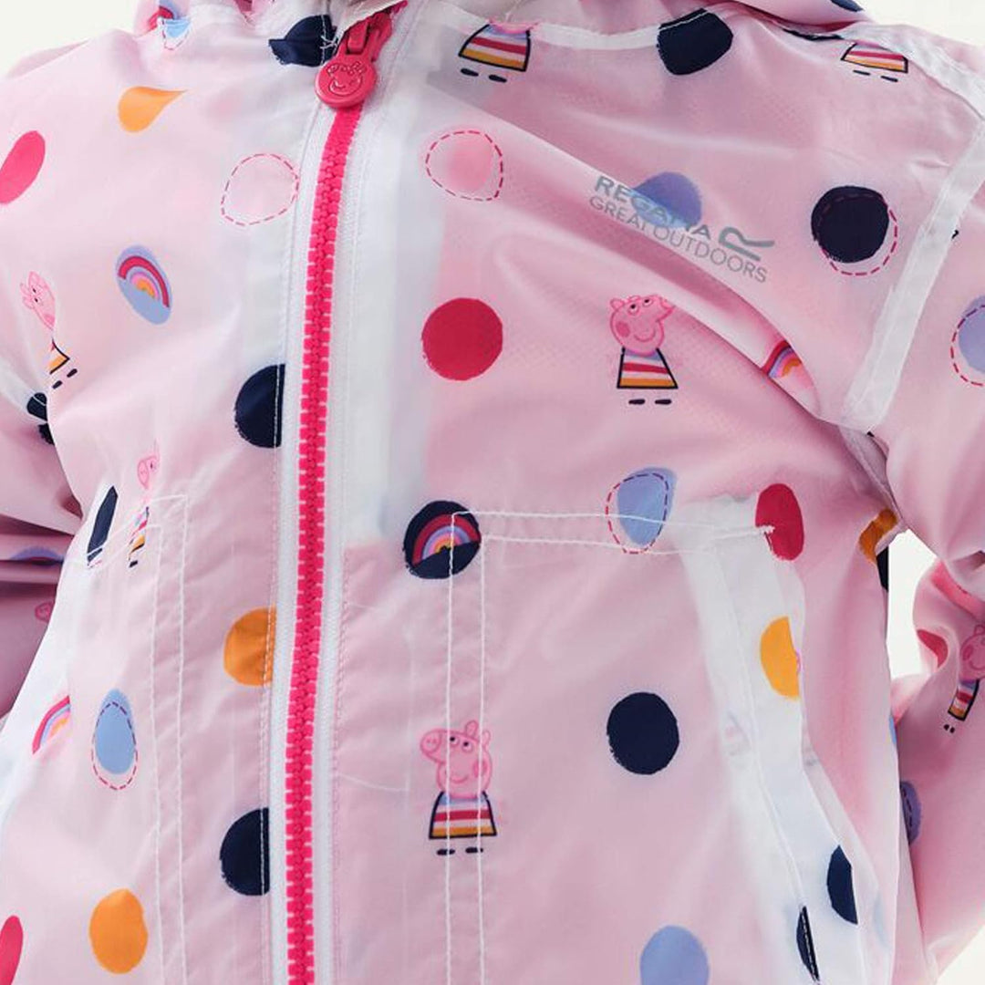 Regatta Unisex Kinder Muddy Puddle Jacket Outdoorjacke 6-12 Monate White Polka, 6-12 Monate White Po