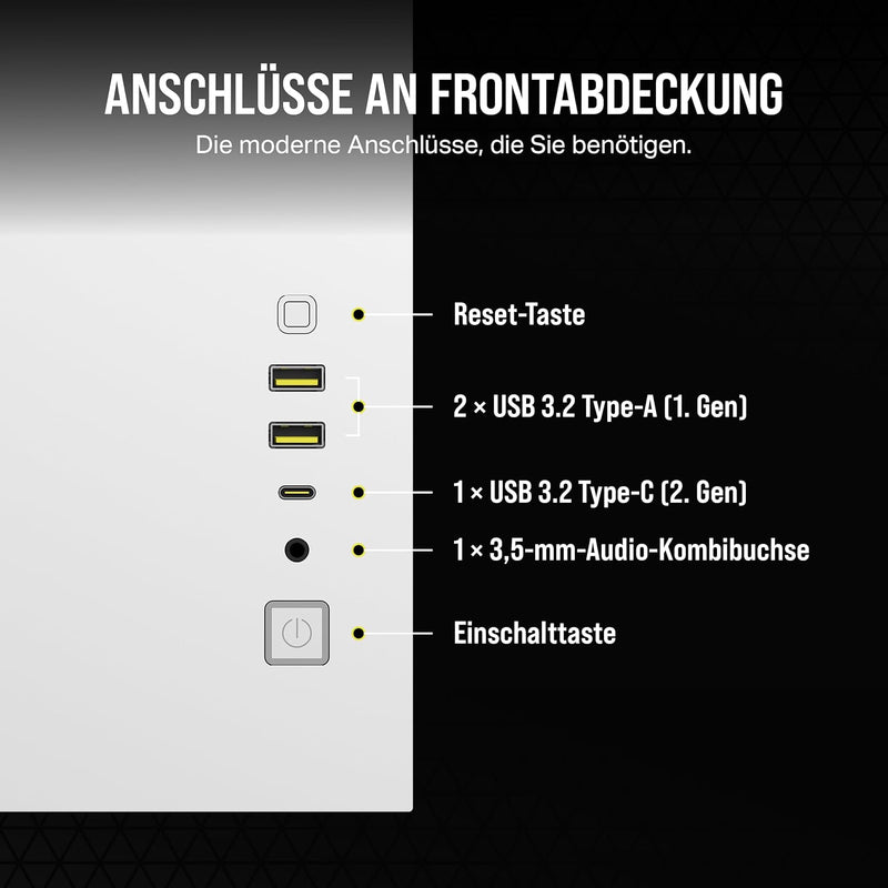 CORSAIR 2500X Small-Tower mATX-Doppelkammer-PC-Gehäuse – Gehärtetes Panoramaglas - Umgekehrte Verbin