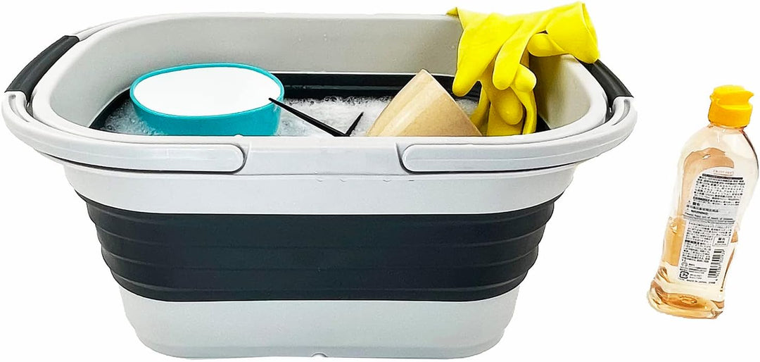 SAMMART 13L Faltbarer Korb mit Griff – Tragbarer Picknickkorb/Krater für den Aussenbereich – Faltbar