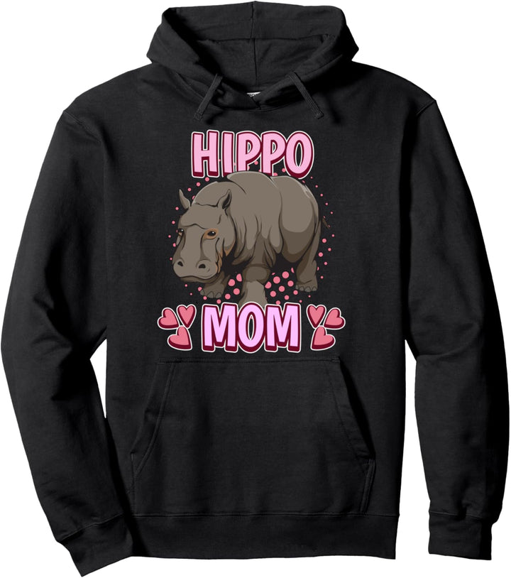 Nilpferd Mama Hippo Mom Muttertag Nilpferde Pullover Hoodie
