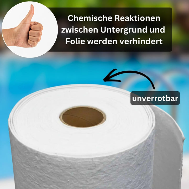 POOL Total Ovalbecken Bodenschutzvlies Spezial 400g (5,25 x 3,20m) 5,30x 3,20m, 5,30x 3,20m