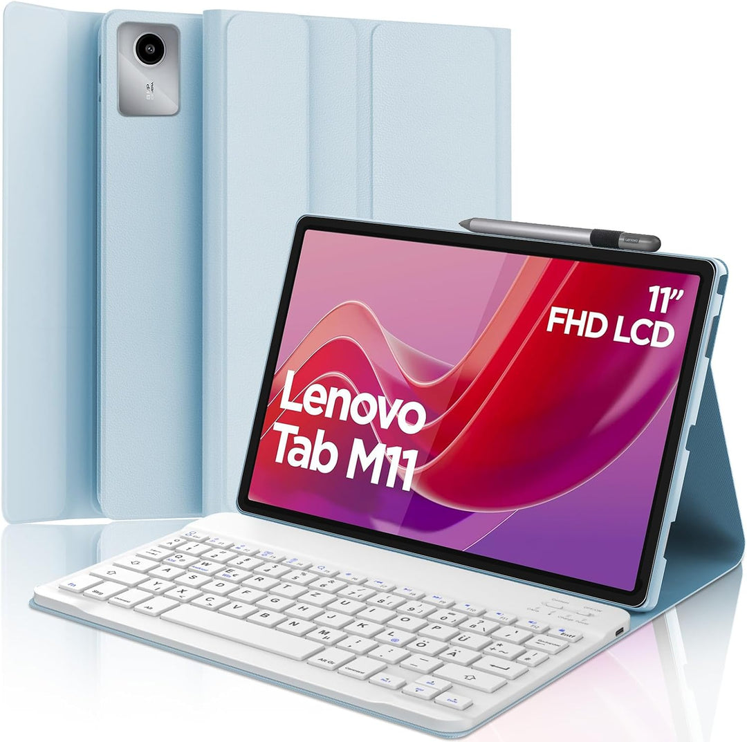 IVEOPPE Tastatur für Lenovo Tab M11, Hülle mit Tastatur für Lenovo M11 2024 11", Magnetische Bluetoo