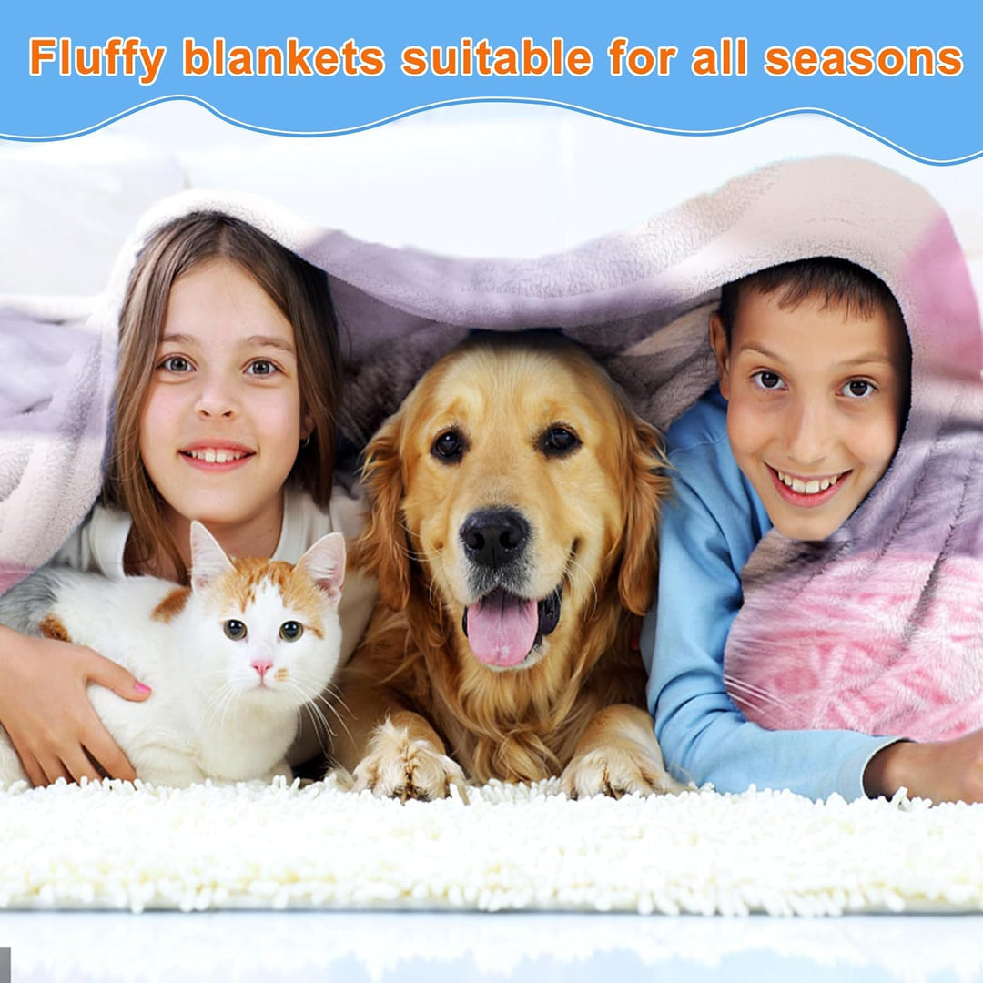Katzemotiv Kuscheldecke für Kinder, Katzen Flanell Decke,Kinderdecke Katzemotiv Flauschige Plüsch De