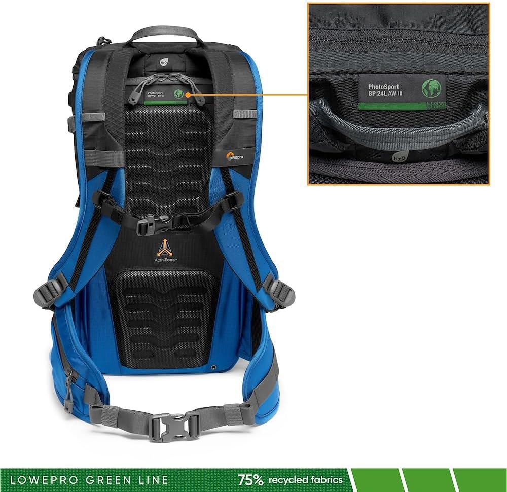 Lowepro PhotoSport BP 24L AW III, Wander Kamerarucksack für Spiegellose, seitlicher Zugriff, herausn