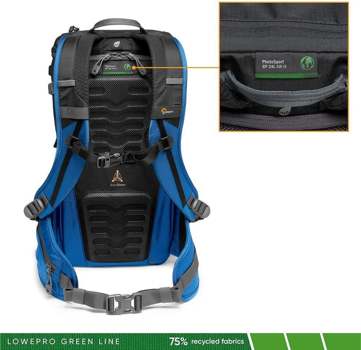 Lowepro PhotoSport BP 24L AW III, Wander Kamerarucksack für Spiegellose, seitlicher Zugriff, herausn