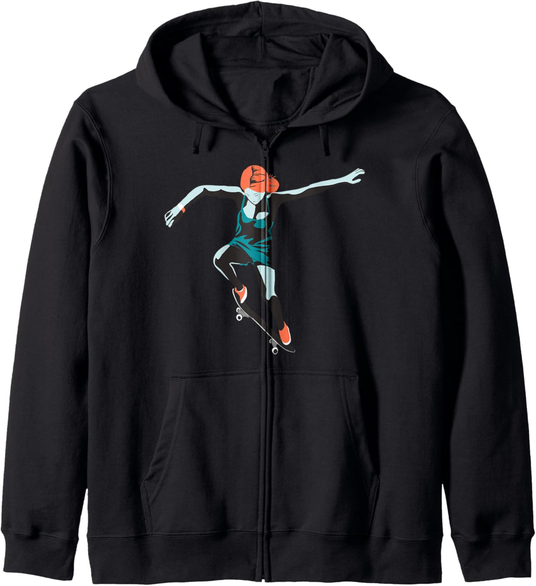 Skater-Girl Skateboarding Ollie-Hubba Skateboard Kapuzenjacke