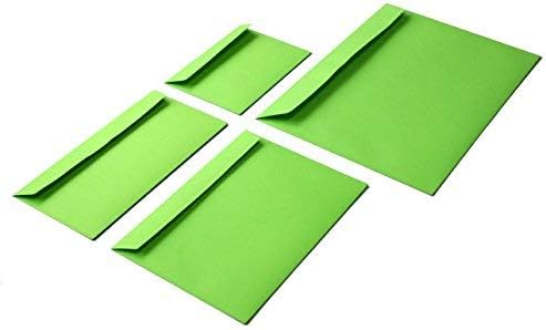 Briefumschläge DIN lang C6/5 114x229 mm grün 120 g/m² ohne Fenster haftklebend (Artikel: 208A) (100)