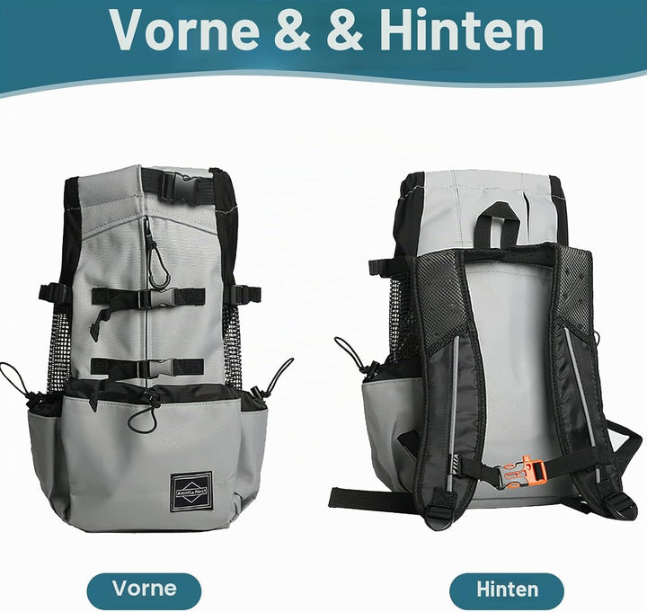 Galatée Hundetragerucksack, Tragbarer Verstellbarer Hunderucksack, Belüfteter Haustiertragerucksack,