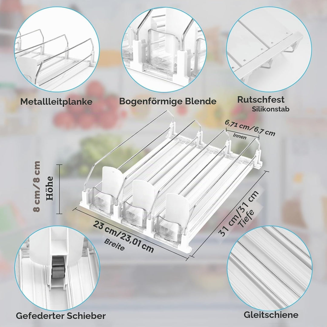 BingoHive Automatisch Kühlschrank Dosen Organizer Kühlschrank Organizer Dosen Dosenhalter Kühlschran