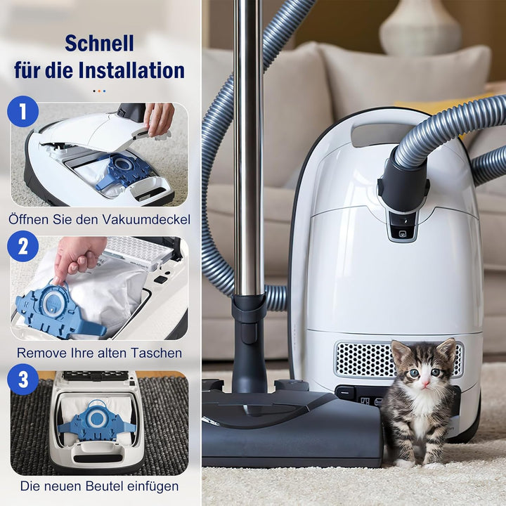 22 Stück Ersatzteile für Miele GN 3D Staubsauger Classic C1 Complete C2 C3 S8340 Serie (14 Staubsaug