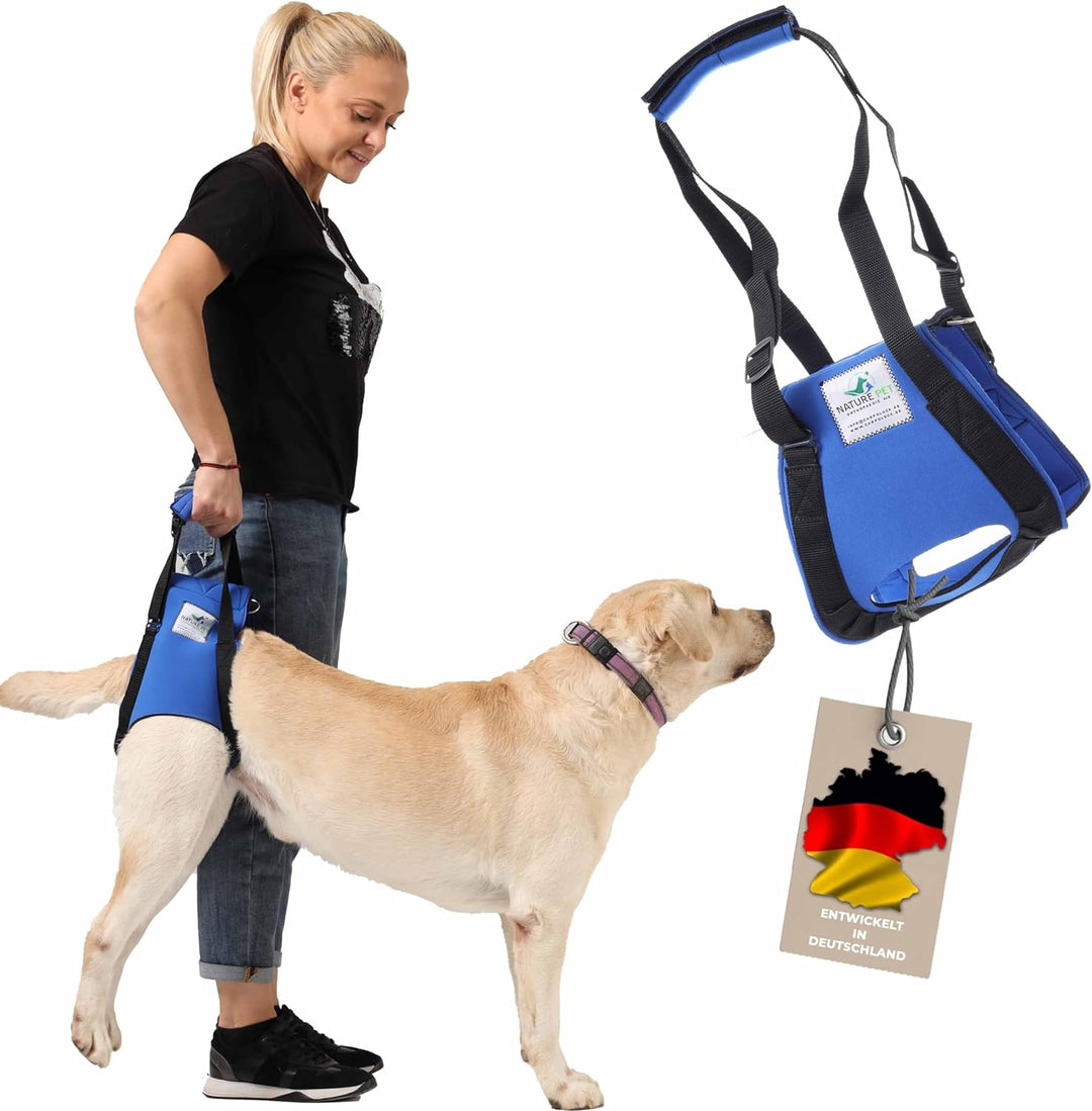 Tragehilfe Hund hinten - Ideal für ältere, kranke oder operierte Hunde - Diese Treppenhilfe für Hund