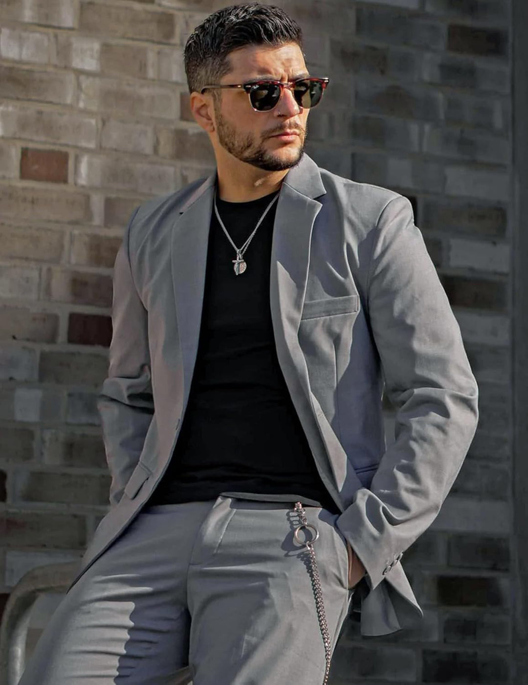 COOFANDY Herren Sportlich Freizeit Blazer Business Sakko Anzugjacke 1 Knöpfe Einfarbig Regular Fit H