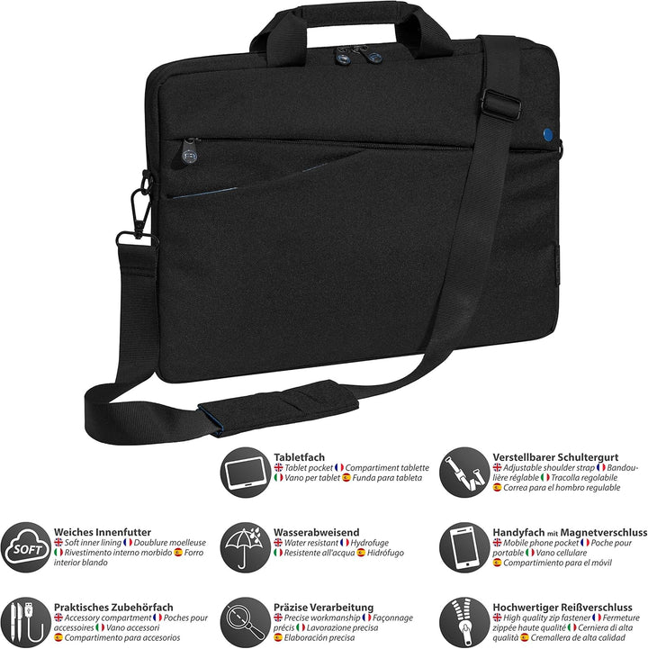 PEDEA Laptoptasche "Fashion" Notebook-Tasche bis 17,3 Zoll (43,9 cm) Umhängetasche mit Schultergurt