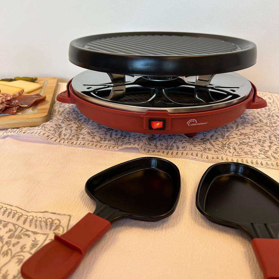 LITTLE BALANCE 8947 Cheese &amp; Fun, Raclette Grill, 2-in-1, für bis zu 6 Personen, PFAS-frei, 800 W, C