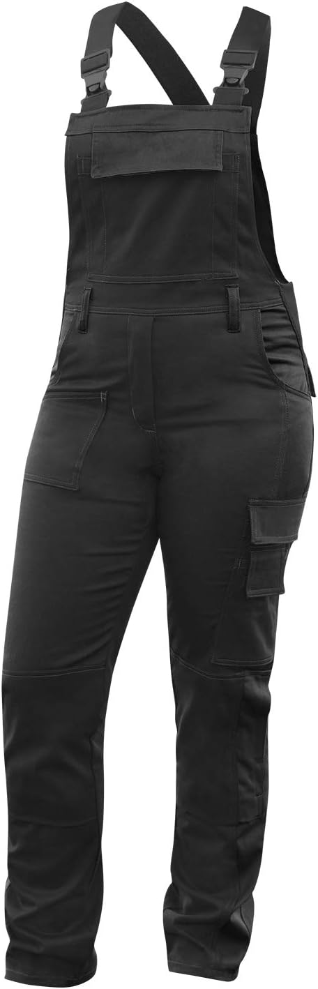 strongAnt Latzhose Damen stretch Arbeitshose für Frauen mit Kniepolstertaschen Baumwolle Cargo Hose