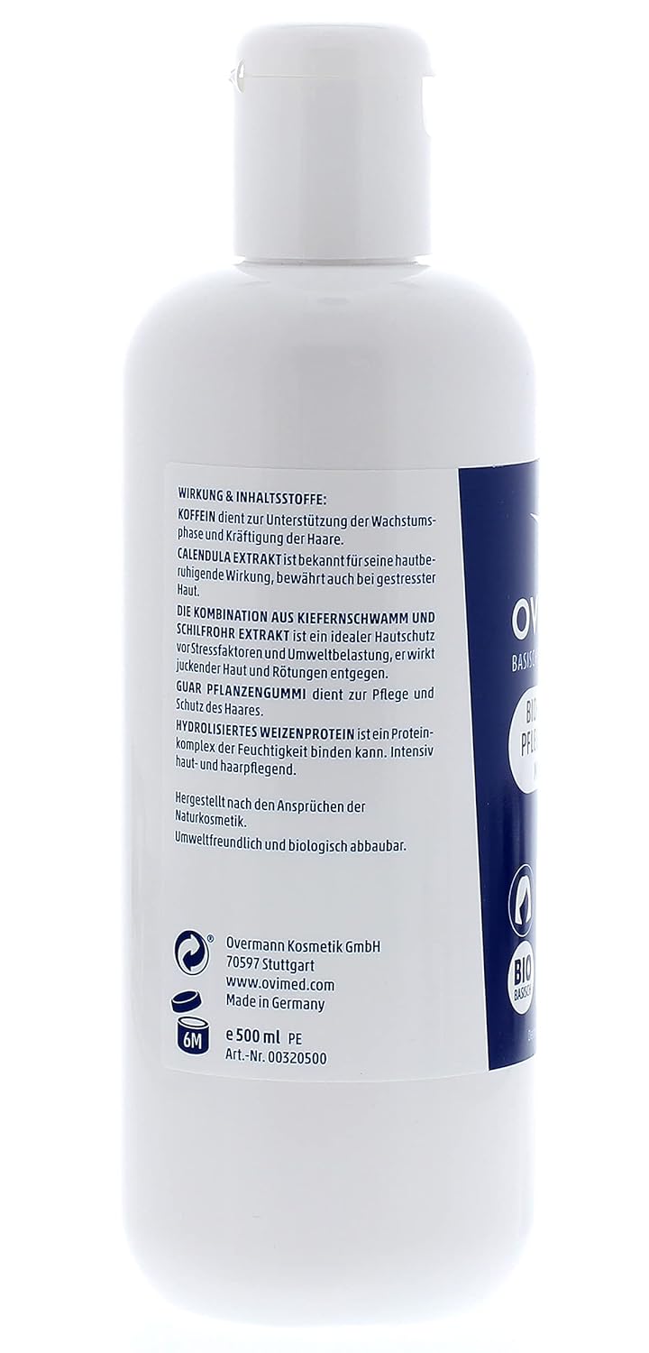 Ovimed Basisches Pflegeshampoo, für Kopfhaut und Körper, 500ml, 500 ml