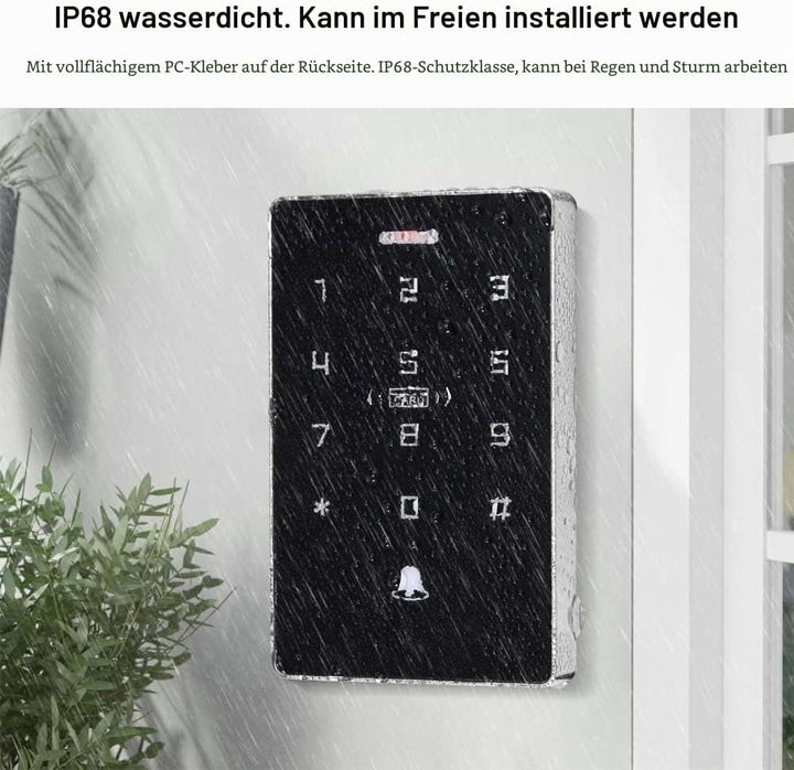 FTes RFKits IP68 wetterfestes NFC Dual-Frequenz-Zugangskontrollsystem mit 5 ID-Schlüsselanhängern, 5