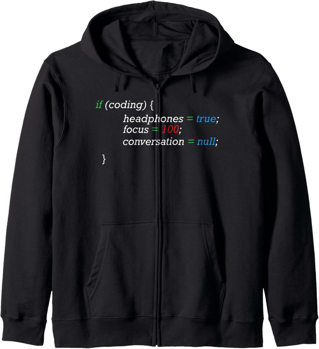 If Coding Headphones Focus Programmierer IT Nerd Techniker Kapuzenjacke